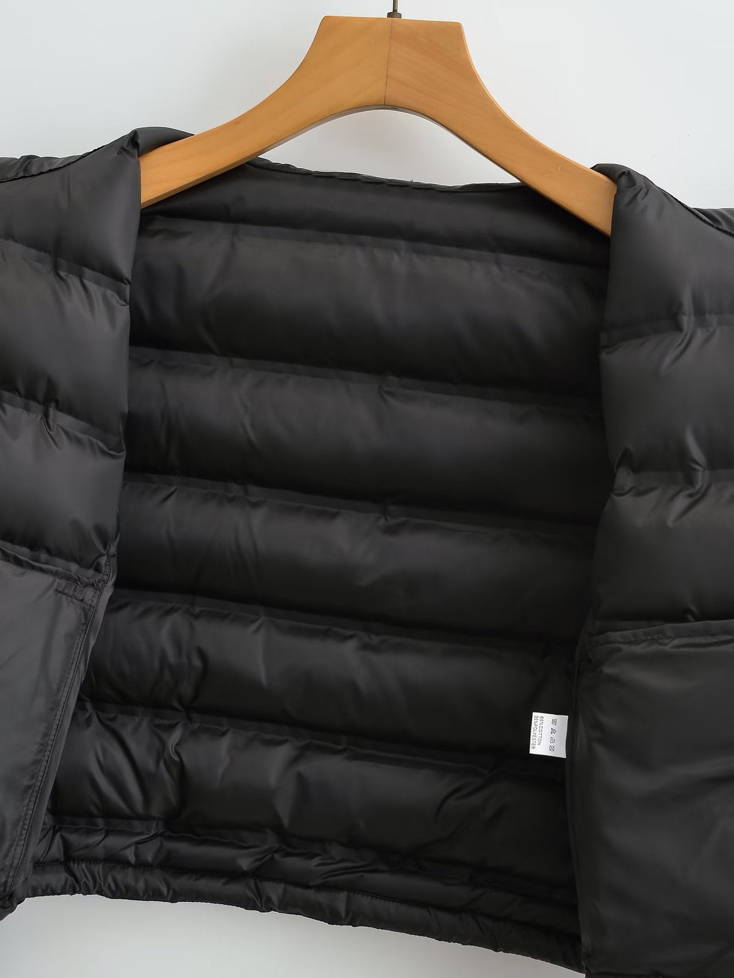 Black Patchwork Short Cotton Jacket