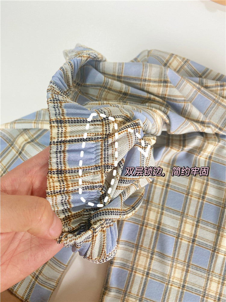 Women's Plaid Casual Straight Pants-MO156