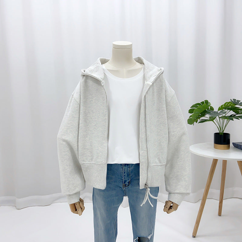 ABS2447GY Cotton Oversize Hoodies Sweatshirt