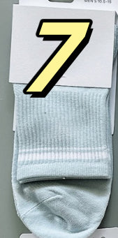 Women's Cotton Socks with Multi-color Stripes-PUT-189