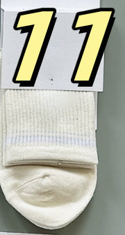 Women's Cotton Socks with Multi-color Stripes-PUT-189
