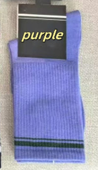 Women's Cotton Socks with Multi-color Stripes-PUT-189