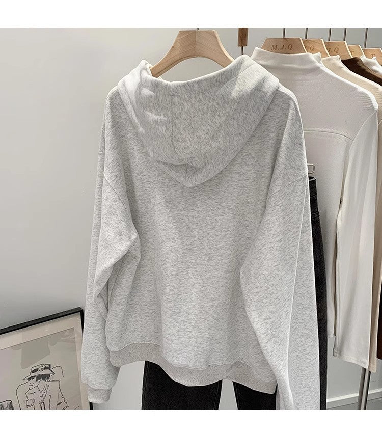 ABS2447GY Gray Oversized Hoodie
