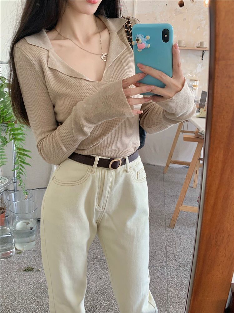 Women's Spring and Autumn Base Knitted Sweater