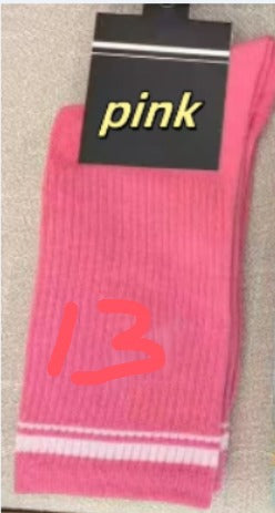 Women's Cotton Socks with Multi-color Stripes-PUT-189