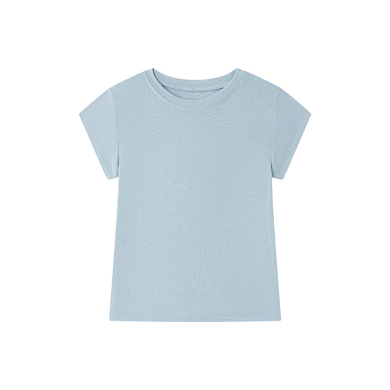 2025 New Solid Color Comfortable T-shirt Tops-SP&R-57