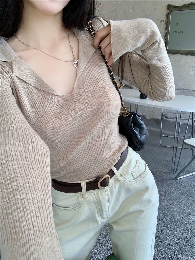 Women's Spring and Autumn Base Knitted Sweater