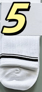 Women's Cotton Socks with Multi-color Stripes-PUT-189