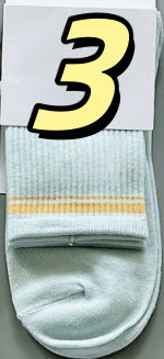 Women's Cotton Socks with Multi-color Stripes-PUT-189