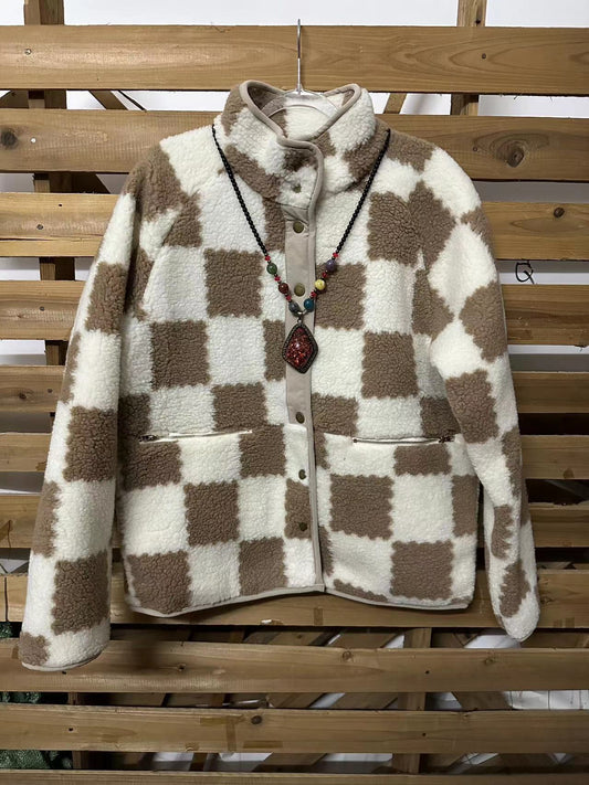 Women's Plaid Cardigan Sweatshirt