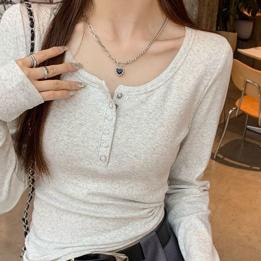 ABNW038 Gray Cotton Tee