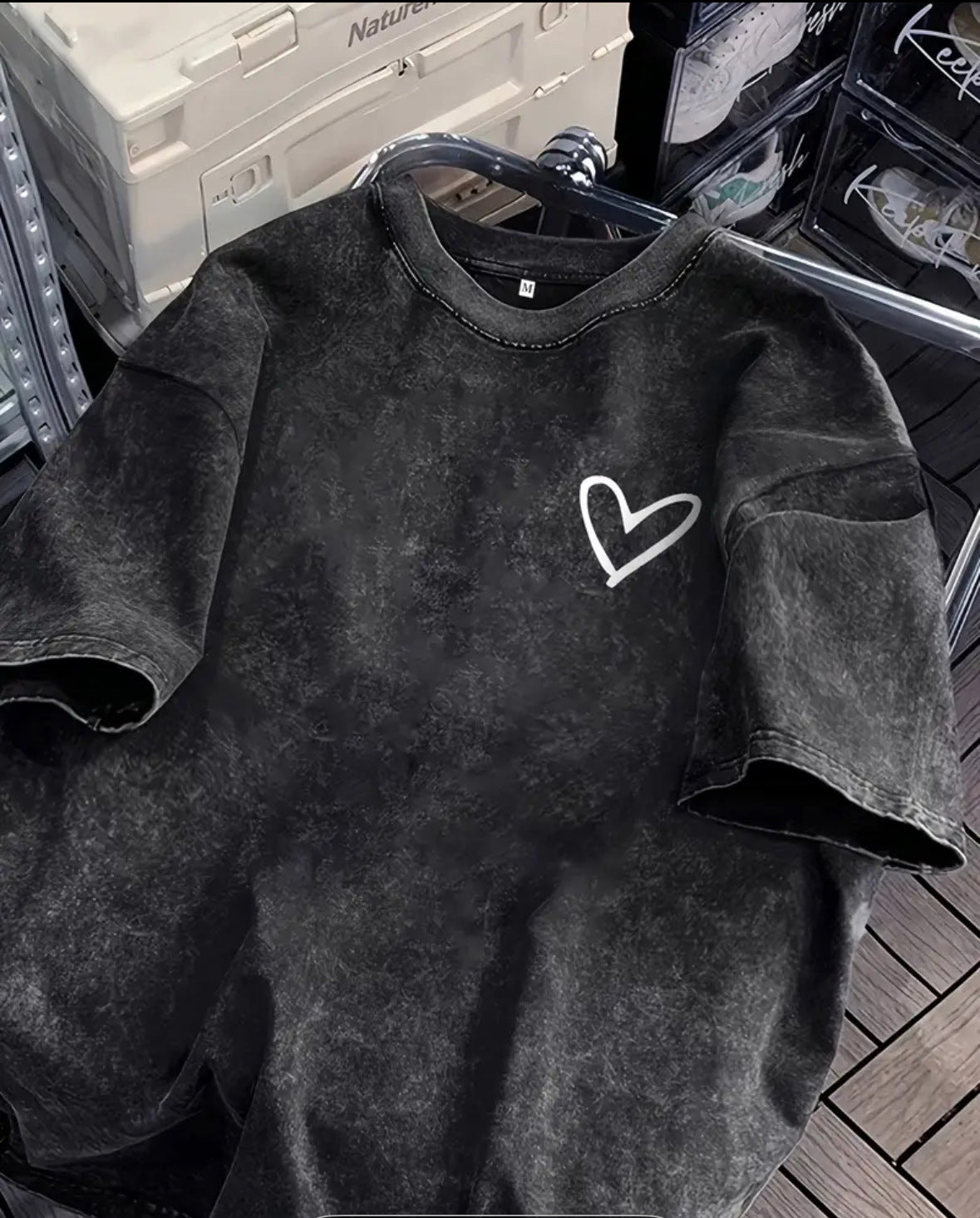 ABC06BK Washed Vintage Loose T-Shirt