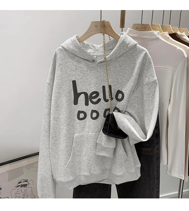 ABS2447GY Gray Oversized Hoodie