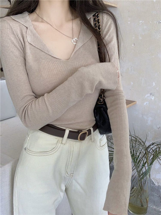 Women's Spring and Autumn Base Knitted Sweater