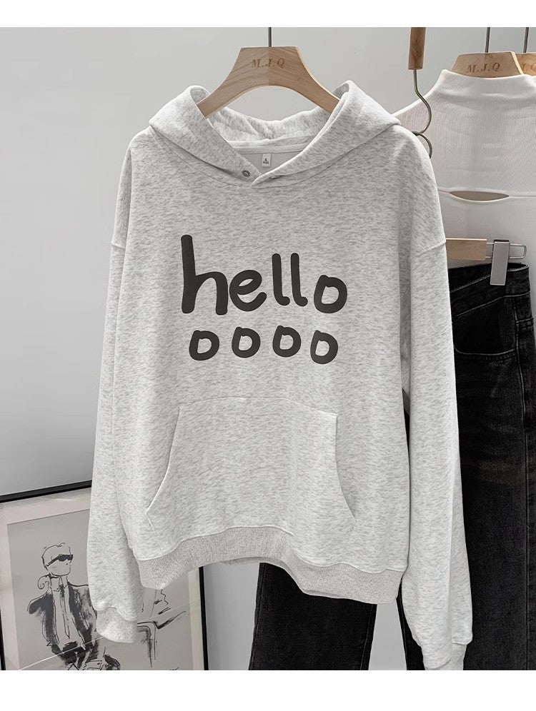 ABS2447GY Gray Oversized Hoodie