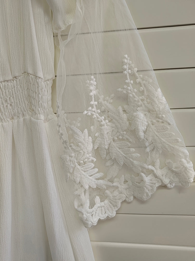 SHA-White Midi Dress