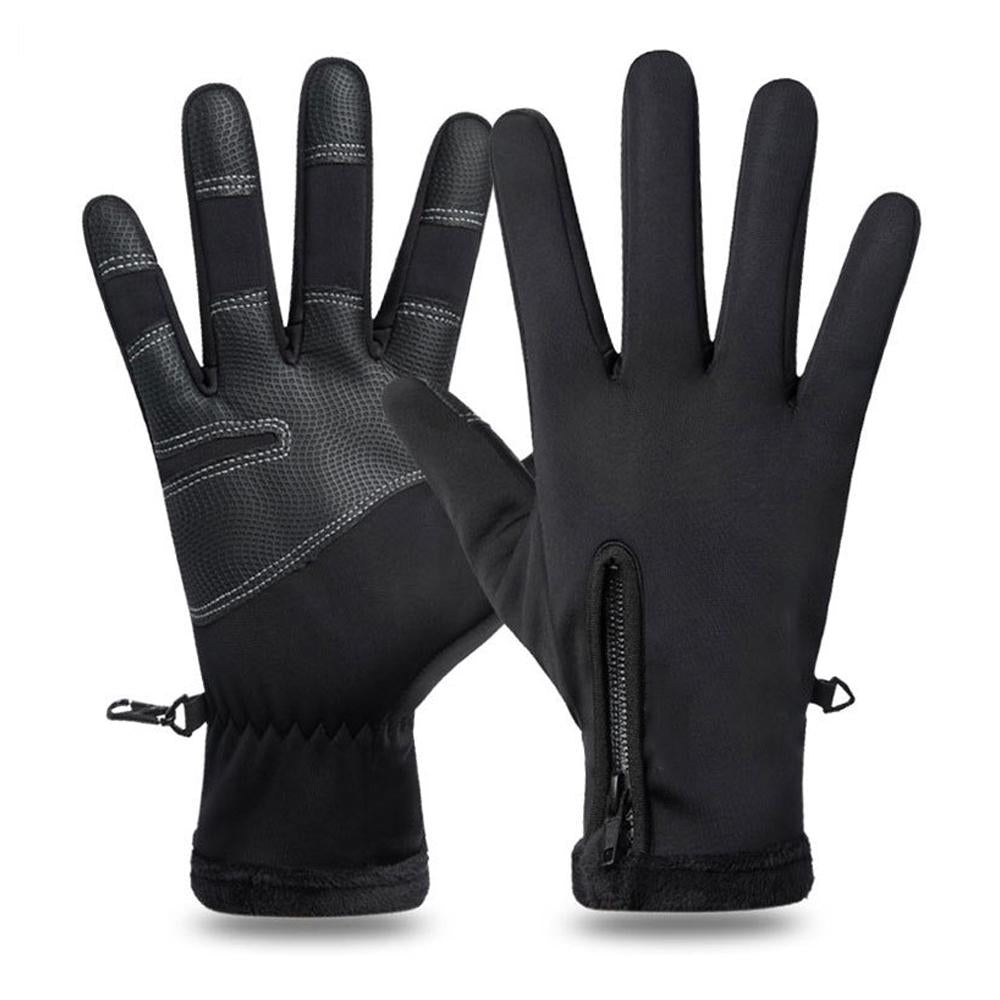 Winter Men Warm Gloves Touch Screen Waterproof Anti-slip Gloves-ABC02BK