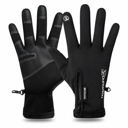 Winter Men Warm Gloves Touch Screen Waterproof Anti-slip Gloves-ABC02BK