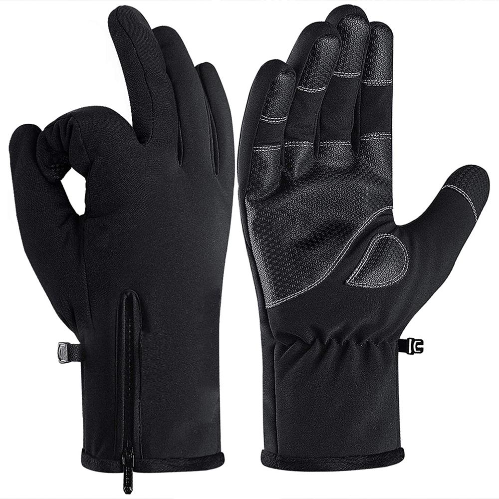 Winter Men Warm Gloves Touch Screen Waterproof Anti-slip Gloves-ABC02BK