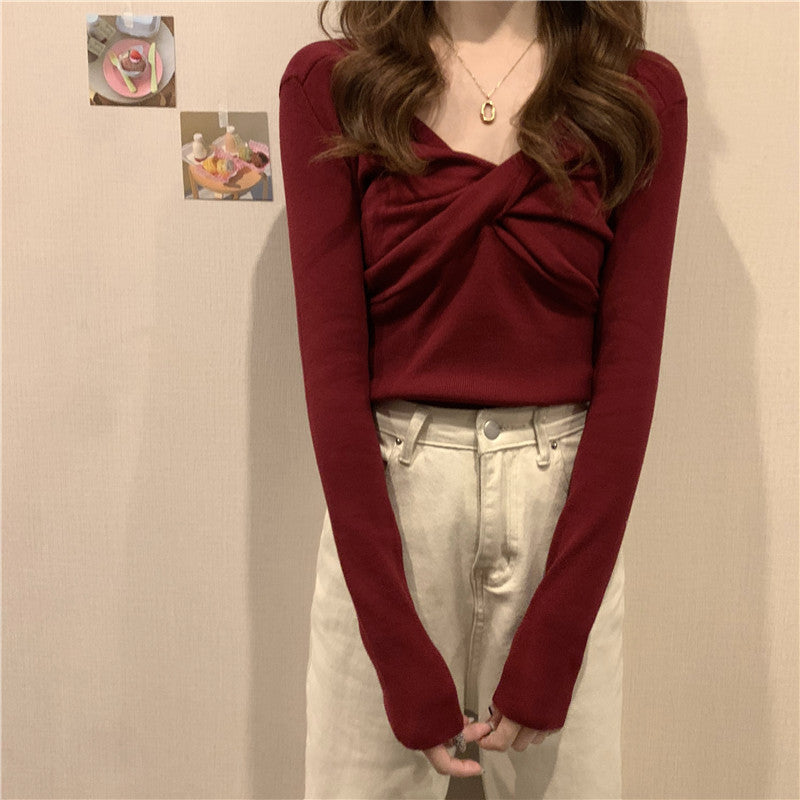 Slim-fit Long-sleeved Top-PUT-239