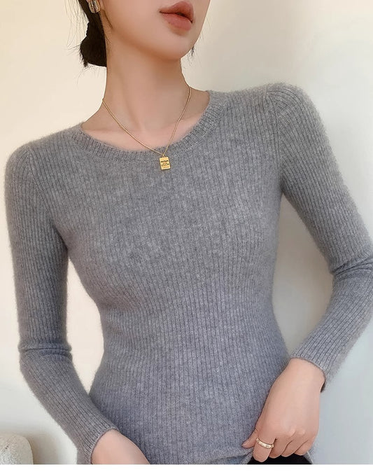 Women's Winter High-end Crew Neck Sweater