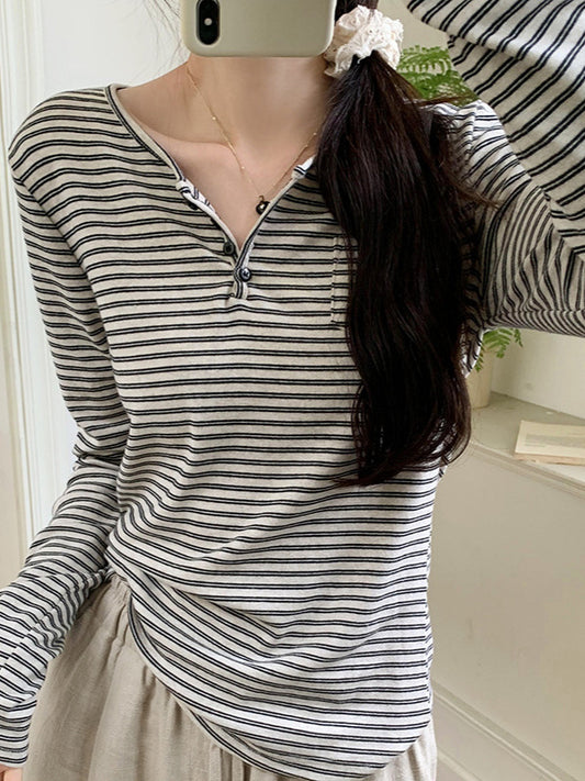 ABC12GNstrip Striped Long Sleeve T-Shirt