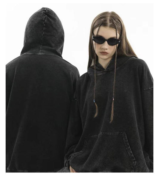 ZAD926 Washed Black Oversized Hooides