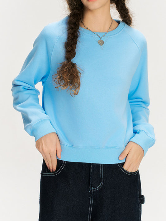 Cotton Blue Oversized Sweatshirt