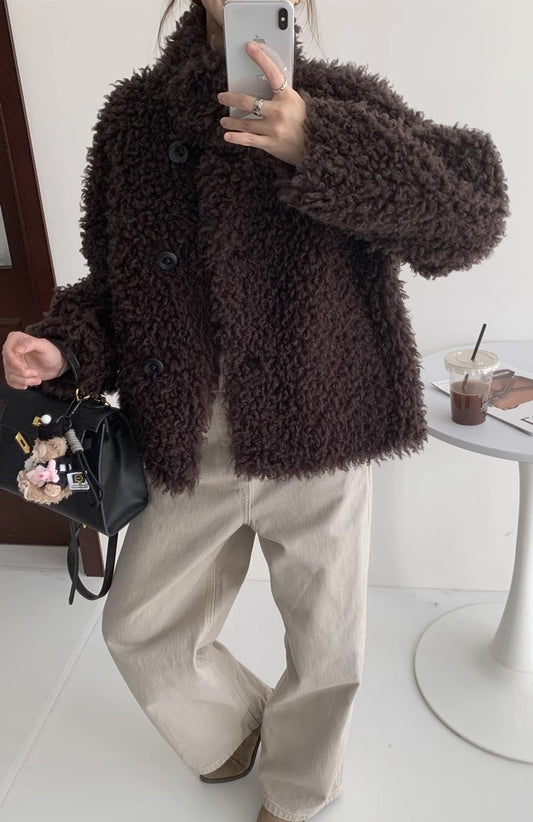 AL5929 Faux Shearling Jacket