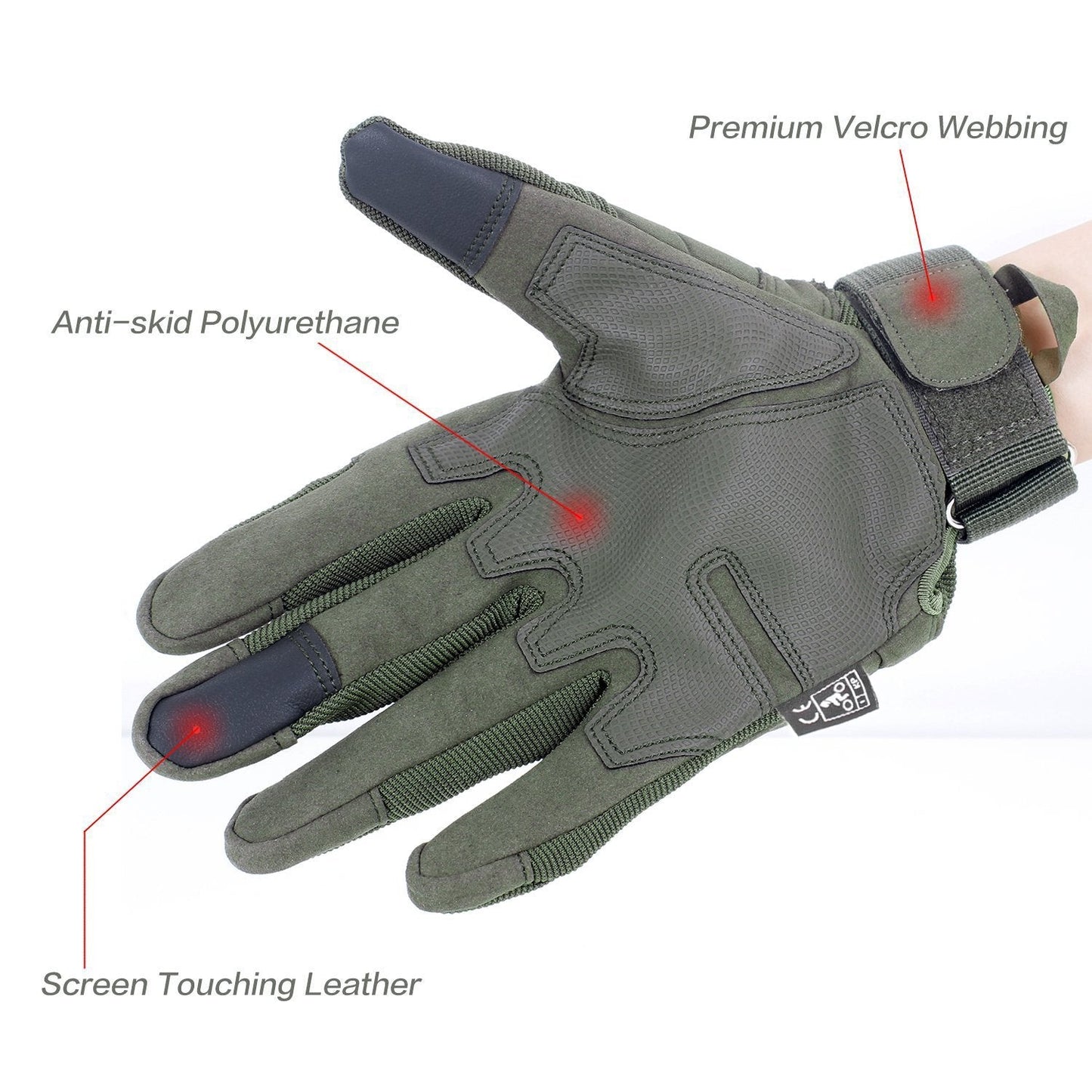 Tactical Gloves with Full Finger Touch-ABT49BK