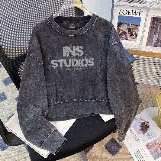 ABNW010 Washed Oversized Sweatshirt