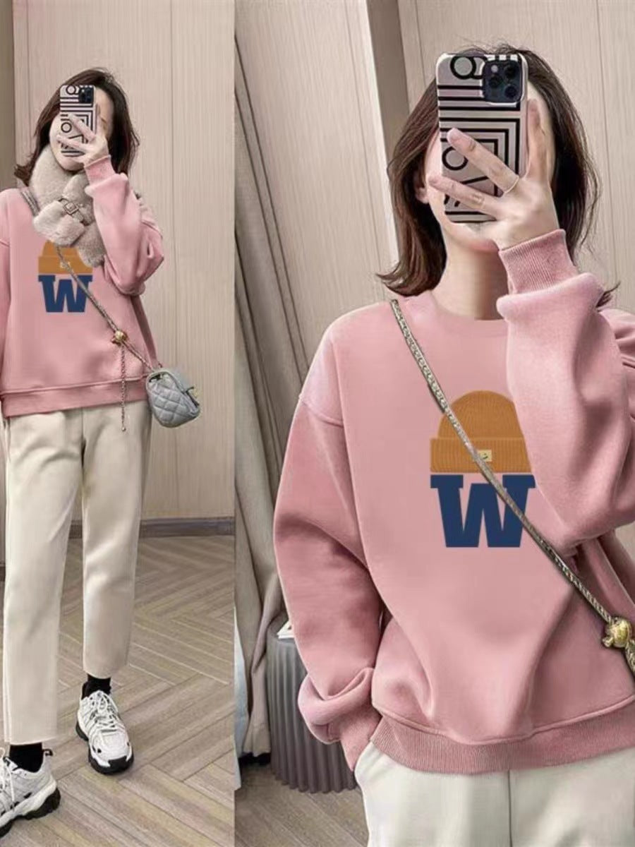 2026 Autumn/Winter New Pink Sweatshirt for Women-PK-Y006