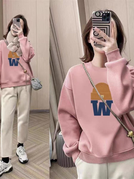2026 Autumn/Winter New Pink Sweatshirt for Women-PK-Y006