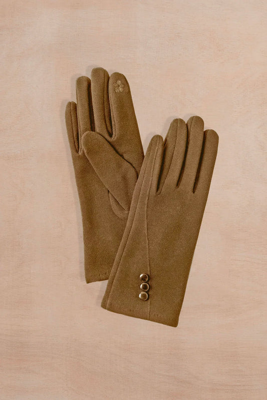 Women Basic Button Gloves-ABT08WT