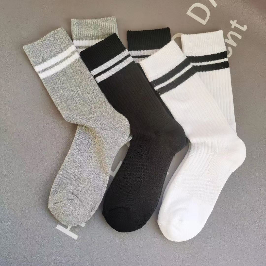 Black, White and Gray Fitness Running Socks