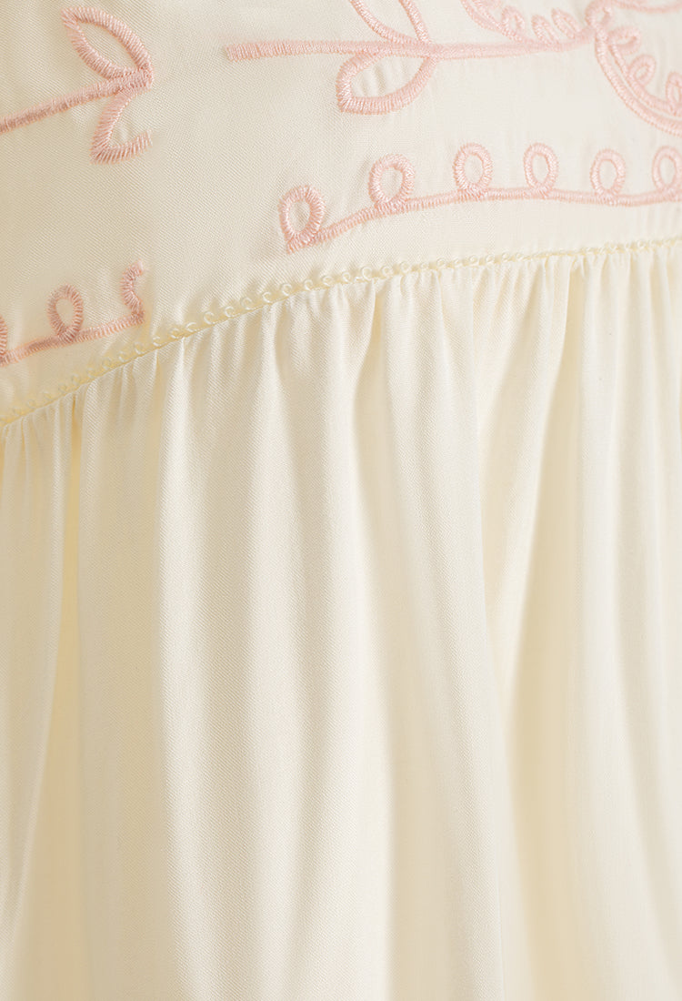 Bohemian Vacation Beach Dresses Women Vintage Embroidered Dress 6202##