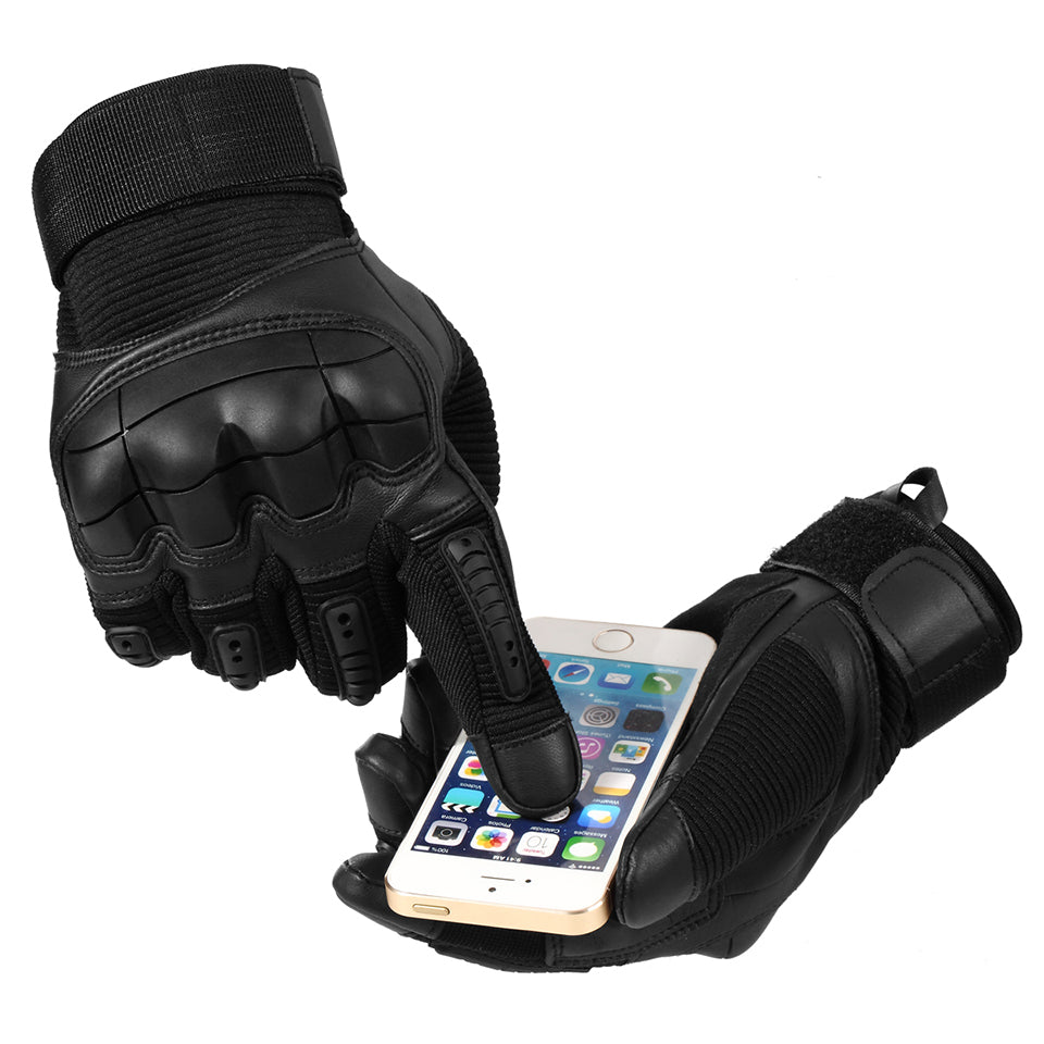 2024 Hot TouchScreen Full Finger Hard Knuckle Tactical Gloves-ABT47BKS