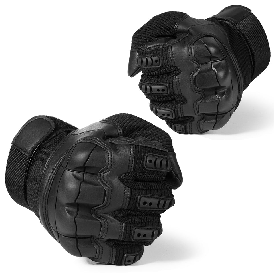 2024 Hot TouchScreen Full Finger Hard Knuckle Tactical Gloves-ABT47BKS