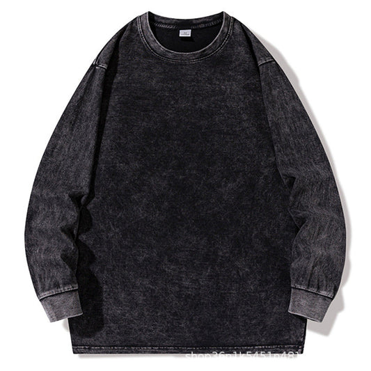 ABS2448BK Washed Oversized Cotton Sweatshirt