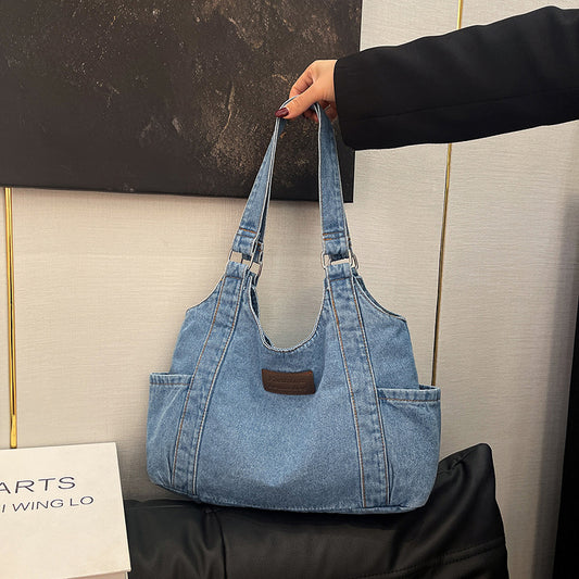 ABB1129 Denim Buttot Bag