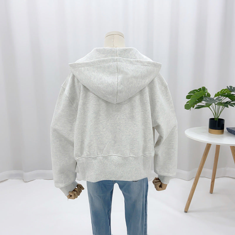 ABS2447GY Cotton Oversize Hoodies Sweatshirt