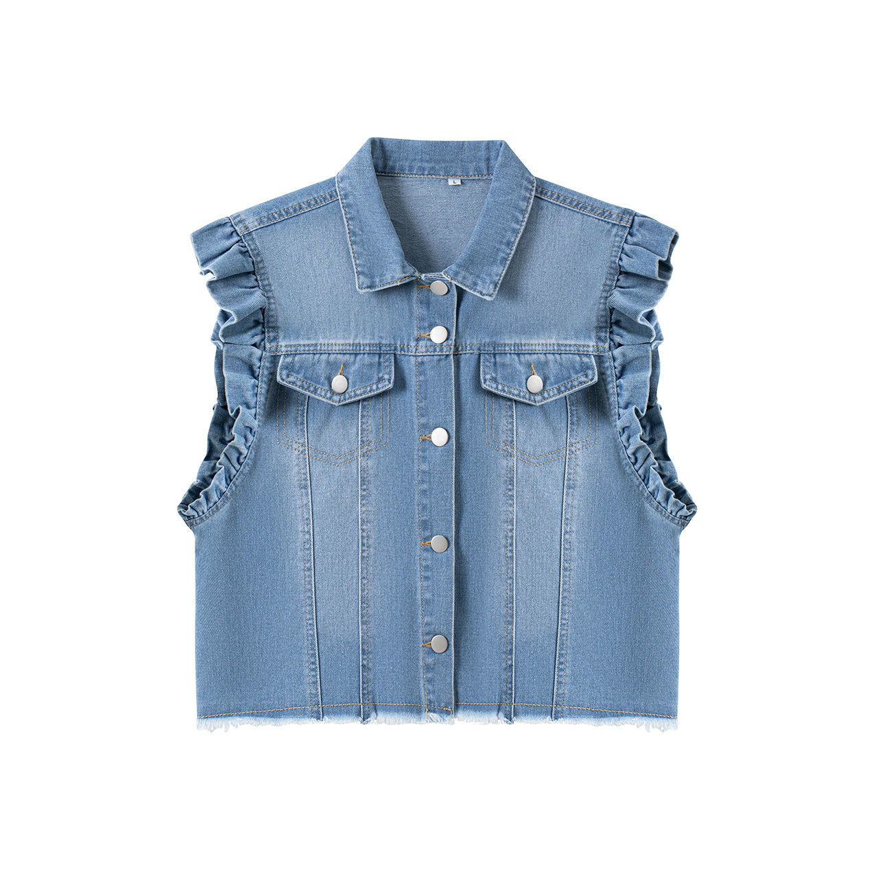 2024 Summer New Washed Denim Vest Crop Tops