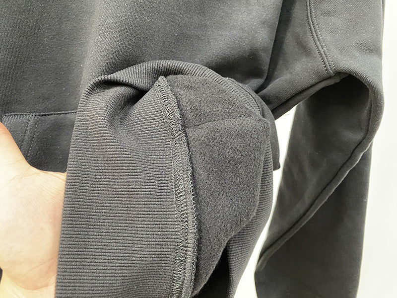 2026 Winter Fleece Black Women's Hooded Sweatshirt-DH-ZV-2