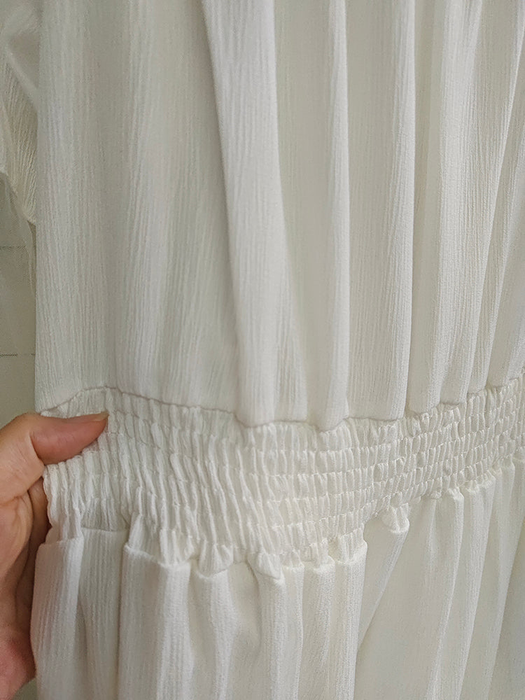 SHA-White Midi Dress