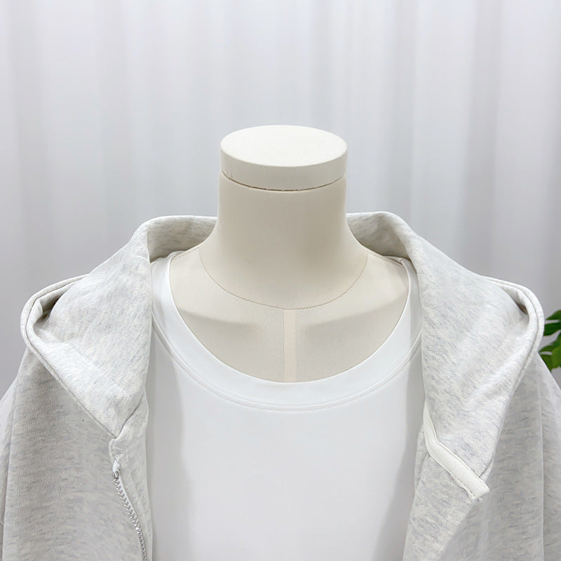 ABS2447GY Cotton Oversize Hoodies Sweatshirt